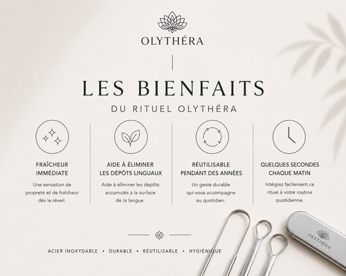 OLYTHÉRA – Trio de gratte-langues Stainless Steel