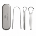 OLYTHÉRA – Trio de gratte-langues Stainless Steel