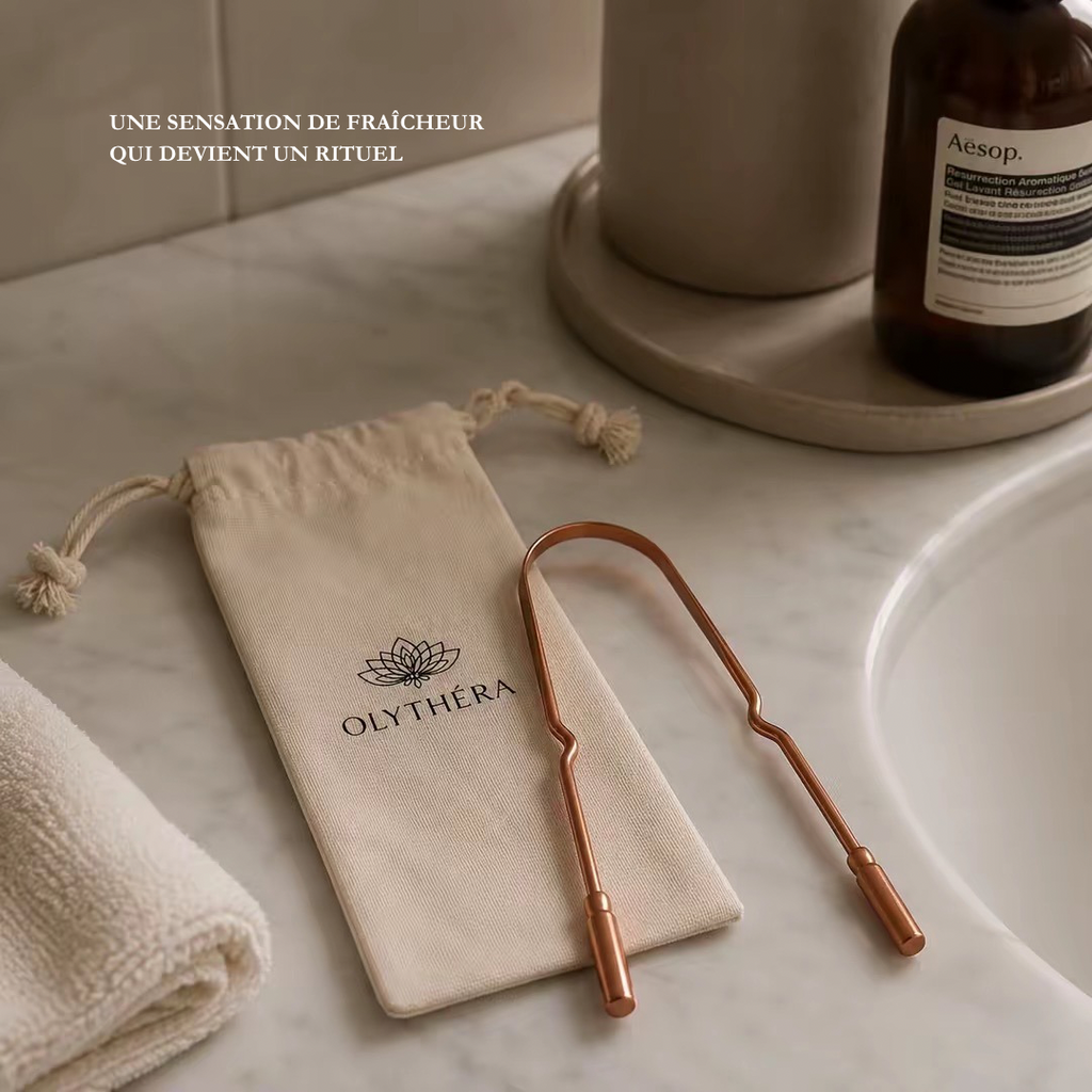 OLYTHÉRA — Gratte-langue en cuivre pur